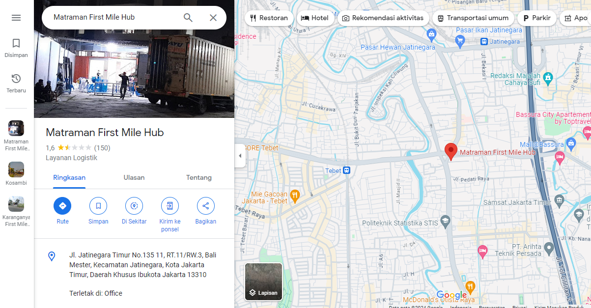 Kosambi First Mile Hub Shopee Solusi optimal logistik untuk pengiriman cepat dan efisien, menghubungkan penjual dengan pembeli di seluruh Indonesia.