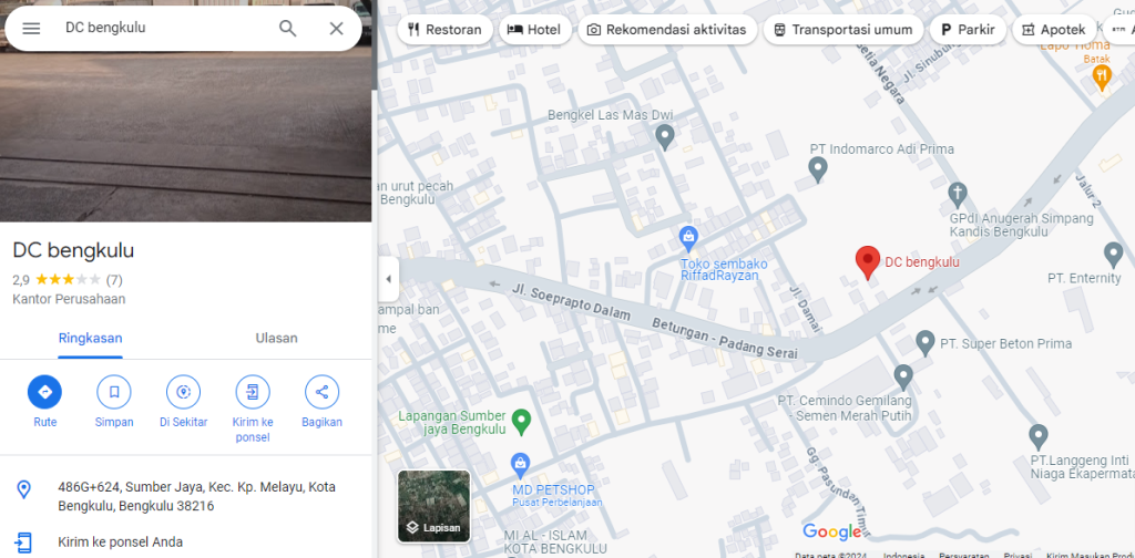 bengkulu dc shopee