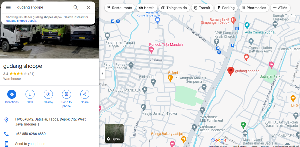 depok dc shopee