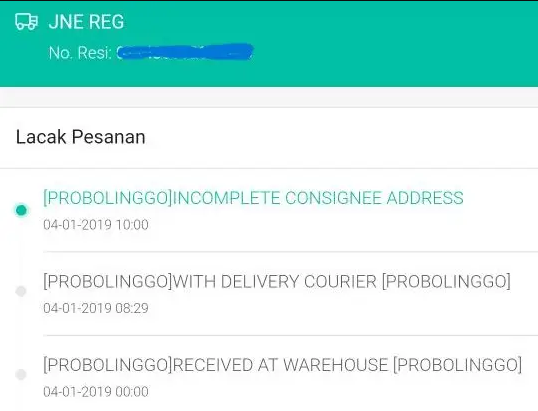incomplete cosignee address