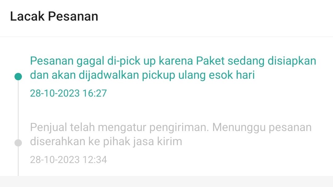 paket gagal pickup