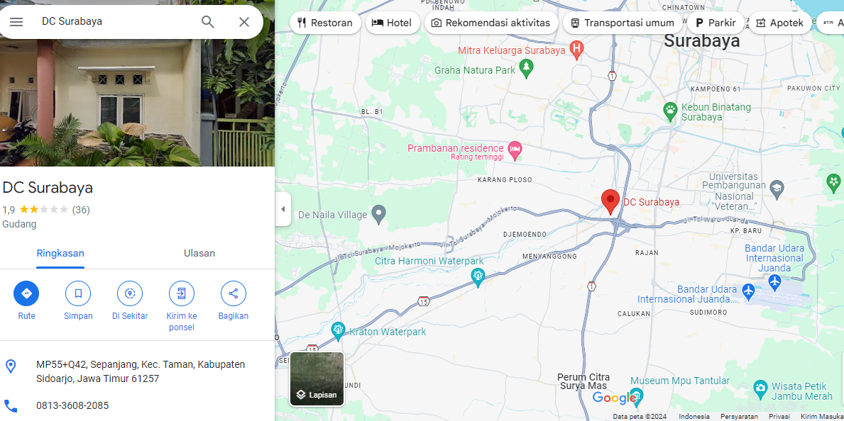 surabaya dc shopee express