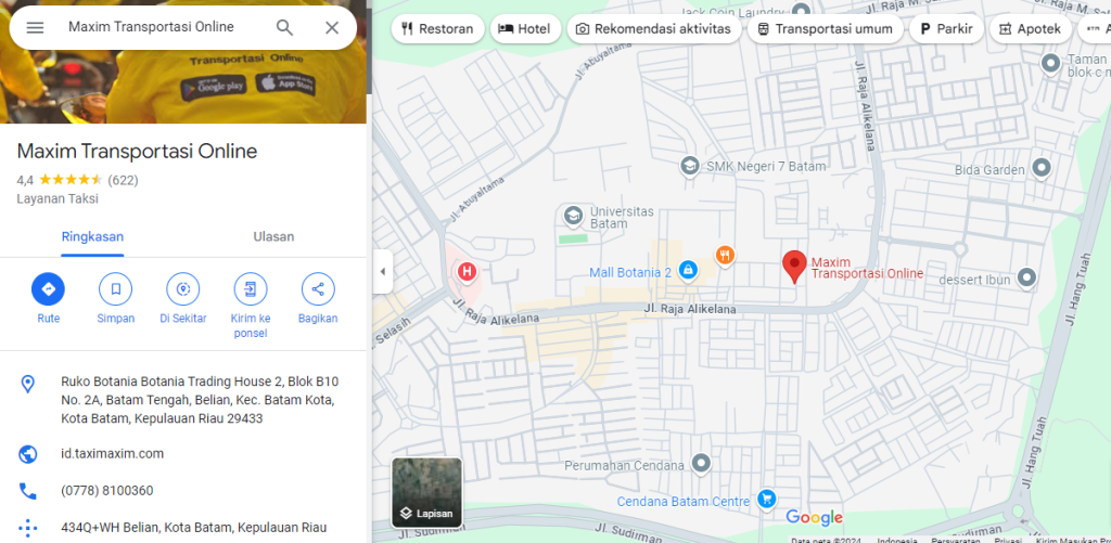 kantor maxim batam