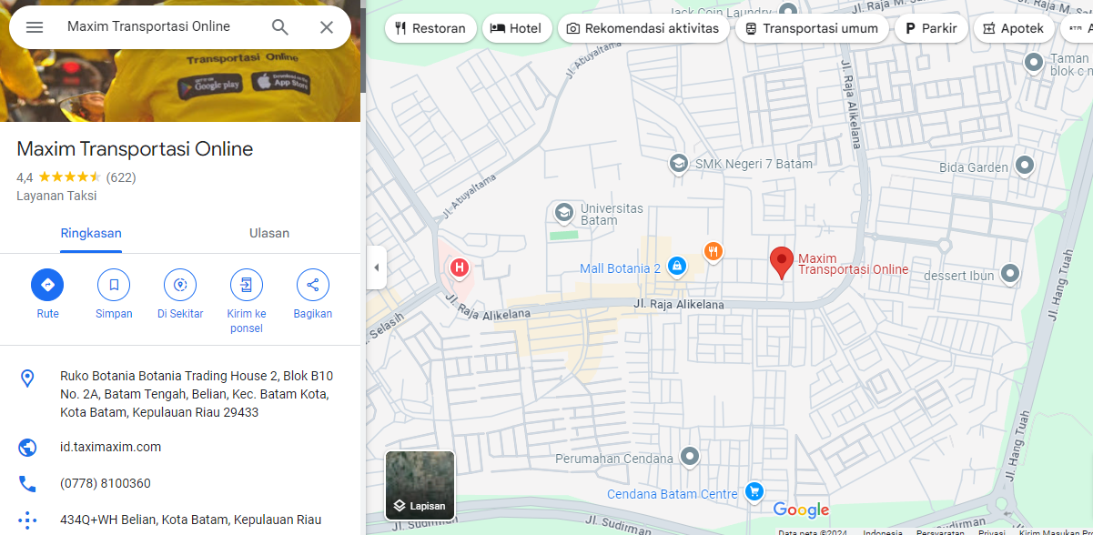kantor maxim batam