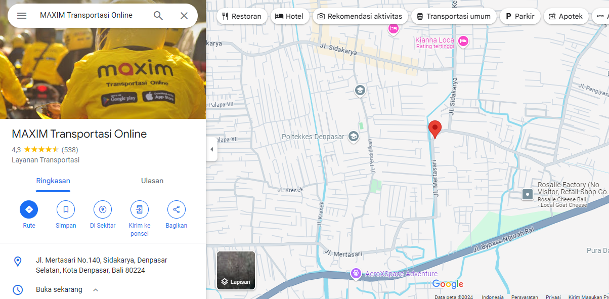 kantor maxim denpasar