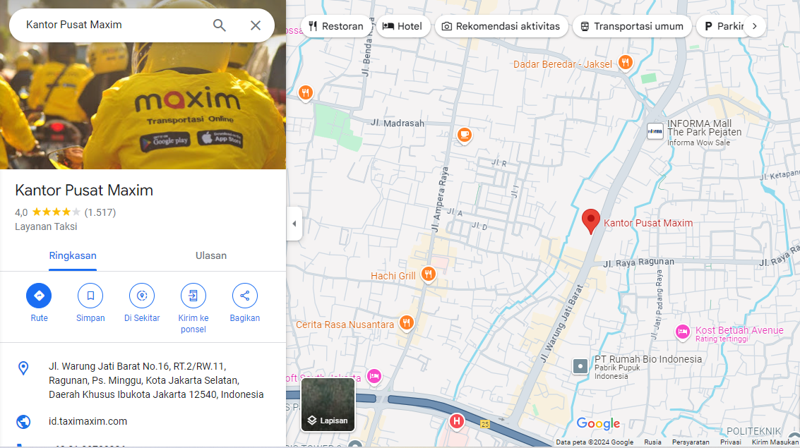 kantor maxim jakarta
